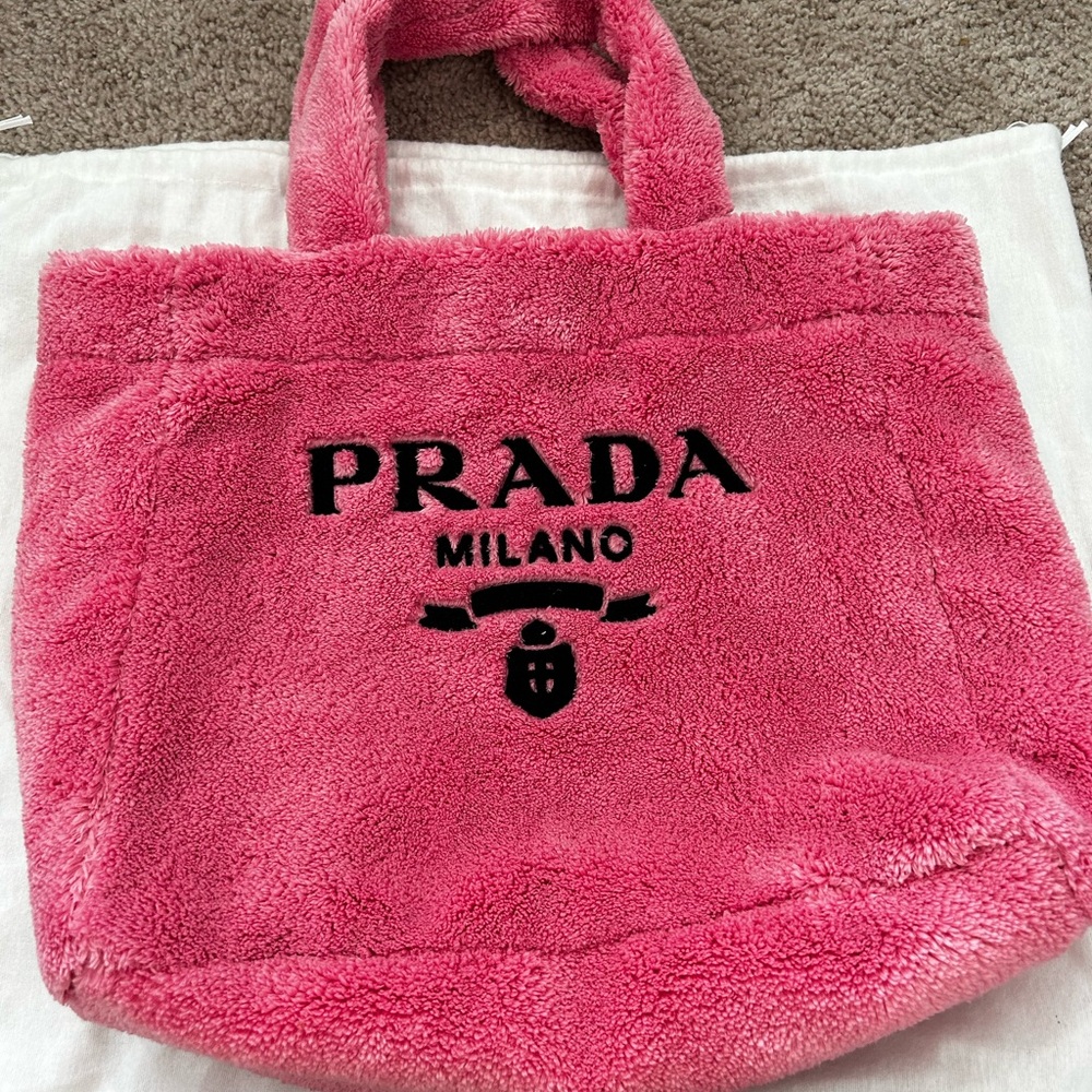 Prada Pink Plush Tote